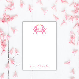 Notas Post-it® Custom Pink Crab, Coastal Sticky Notes