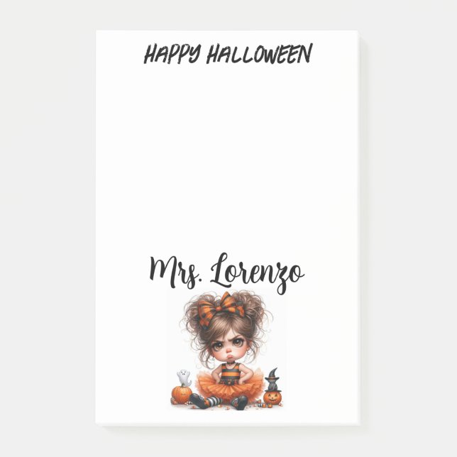 Notas Post-it® Custom Pumpkin Parade — A Whimsical Halloween (Anverso)