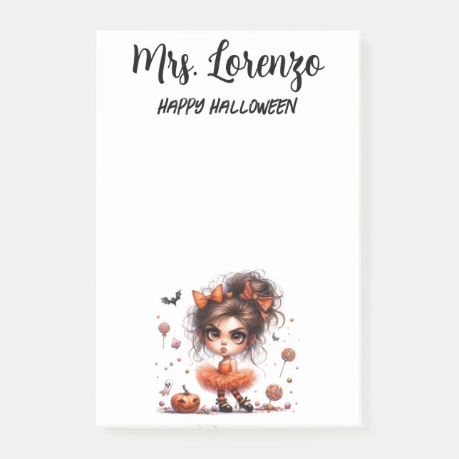 Notas Post-it® Custom Sweet Spellbound — Whimsy Meets Halloween (Anverso)