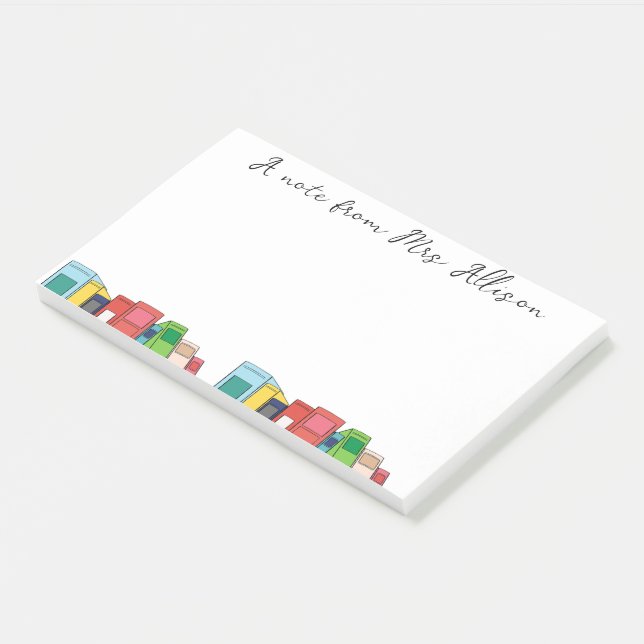 Notas Post-it® Custom Teacher Appreciation Gift Sticky Notes  (En perspectiva)