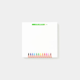 Notas Post-it® Custom Teacher Name Color Pencils