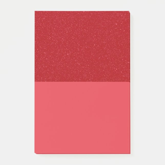 Notas Post-it® Custom Tomato Red Glitter Block Post-It Notes (Anverso)