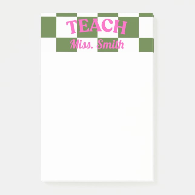 Notas Post-it® Customizable Teacher (Anverso)