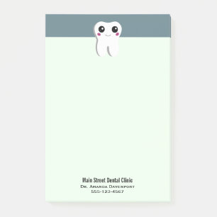 Notas Post-it® Cuta dental dental dental sonriente feliz