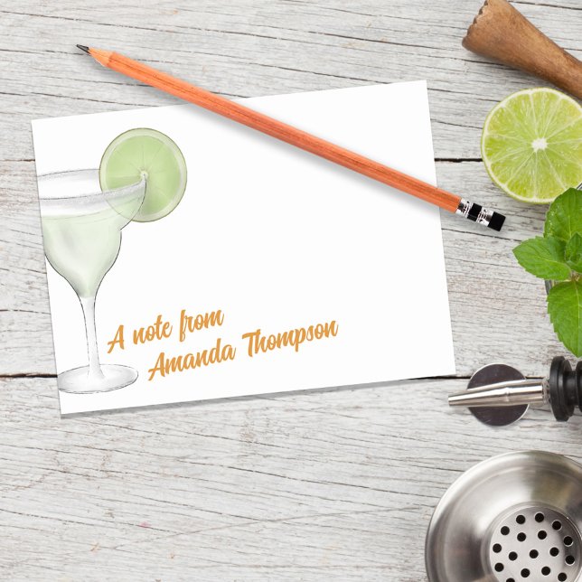 Notas Post-it® Cute acuarela Margarita Cócteles Personalizados (Cute post it note with watercolor margarita cocktail)