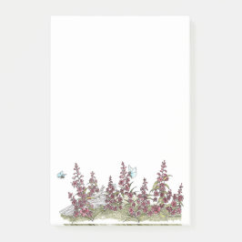 Notas Post-it® Cute Alaska Fireweed con Butterflies Post It Notes