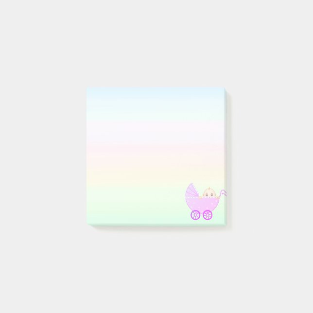 Notas Post-it® Cute Baby Stroller (Anverso)