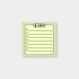 Notas Post-it® Cute Black Dog Personalized Post-it Notes