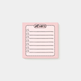 Notas Post-it® Cute Black Dog Personalized Post-it Notes