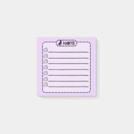 Notas Post-it® Cute Black Dog Personalized Post-it Notes