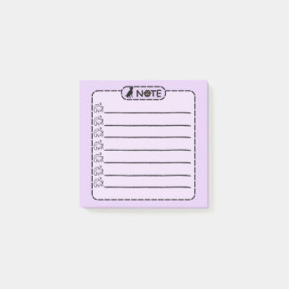 Notas Post-it® Cute Black Dog Personalized Post-it Notes