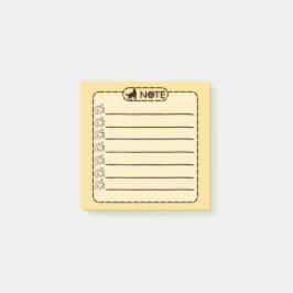 Notas Post-it® Cute Black Dog Personalized Post-it Notes