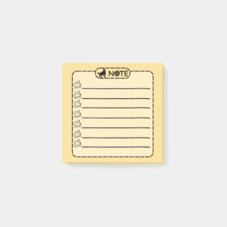 Notas Post-it® Cute Black Dog Personalized Post-it Notes