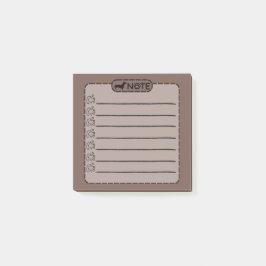 Notas Post-it® Cute Black Dog Personalized Post-it Notes