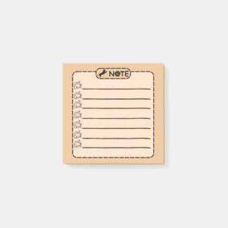 Notas Post-it® Cute Black Dog Personalized Post-it Notes