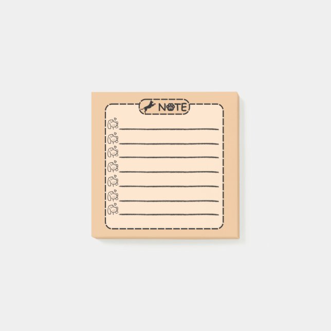 Notas Post-it® Cute Black Dog Personalized Post-it Notes (Anverso)