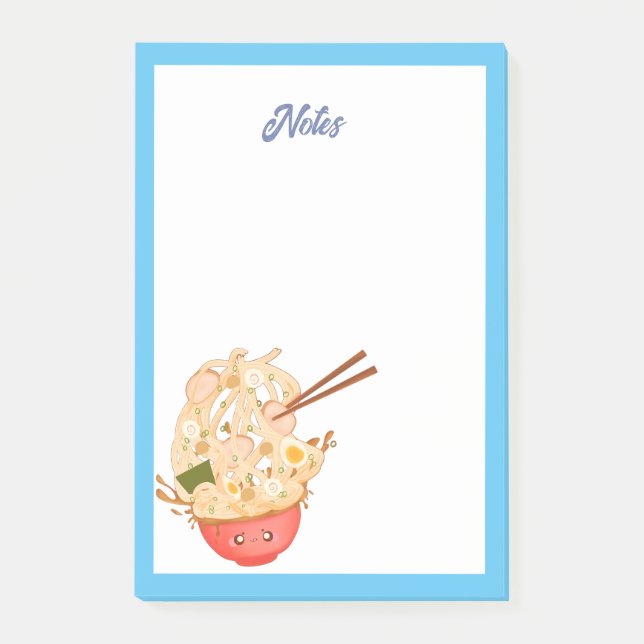 Notas Post-it® Cute Bowl De Ramen (Anverso)