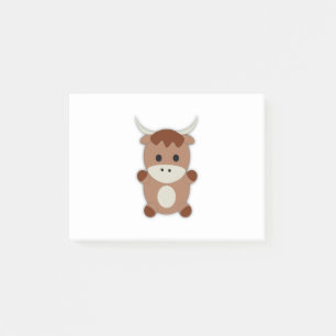 Notas Post-it® Cute Brown Cow