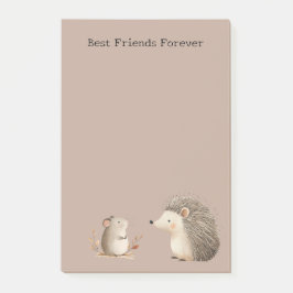 Notas Post-it® Cute Brown Cream Hedgehog Mouse Appreciation