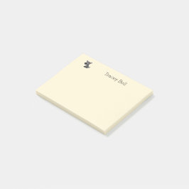 Notas Post-it® Cute burro gris crema