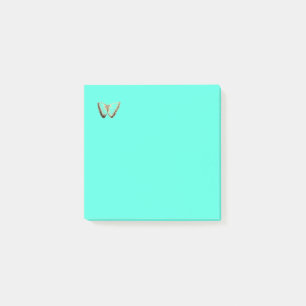 Notas Post-it® Cute Butterfly design brillante Verde azulada post