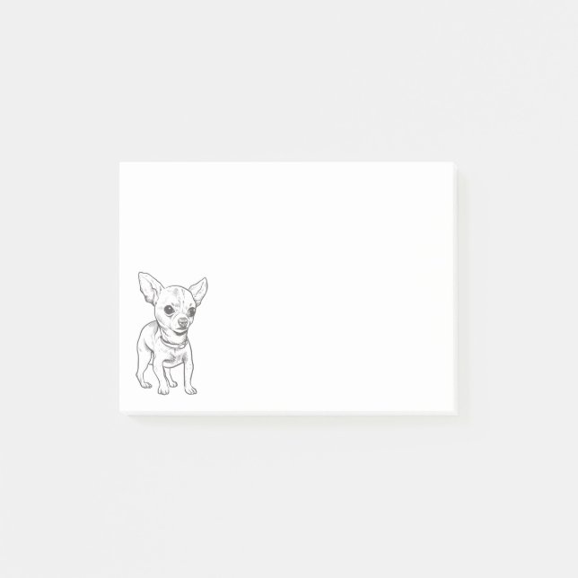 Notas Post-it® Cute cachorro perro amante de Chihuahua Post-it (Anverso)