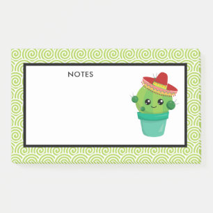 Notas Post-it® Cute Cactus en un Sombrero