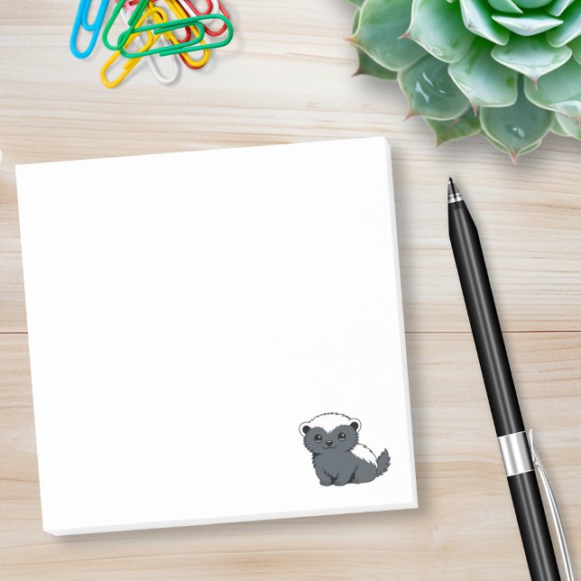 Notas Post-it® Cute Cartoon Honey Badger (Subido por el creador)