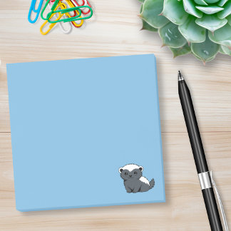 Notas Post-it® Cute Cartoon Honey Badger Blue