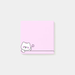 Notas Post-it® Cute Cat with Flower