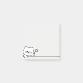 Notas Post-it® Cute Cat with Flower