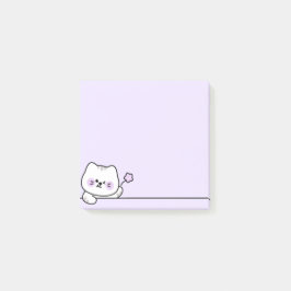 Notas Post-it® Cute Cat with Flower