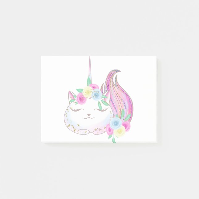 Notas Post-it® Cute Caticorn (Anverso)