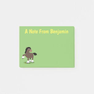 Notas Post-it® Cute Clydesdale personalizado de caballo ilustraci