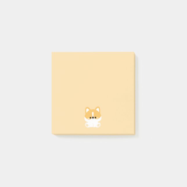 Notas Post-it® Cute Corgi (Anverso)