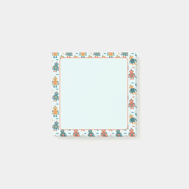 Notas Post-it® Cute Customizable Robot Print (Anverso)