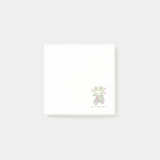 Notas Post-it® Cute Cycling Frog | Kawaii Frog Bicycle Art