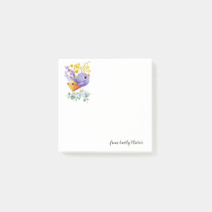 Notas Post-it® Cute dos pájaros - Nombre personalizado