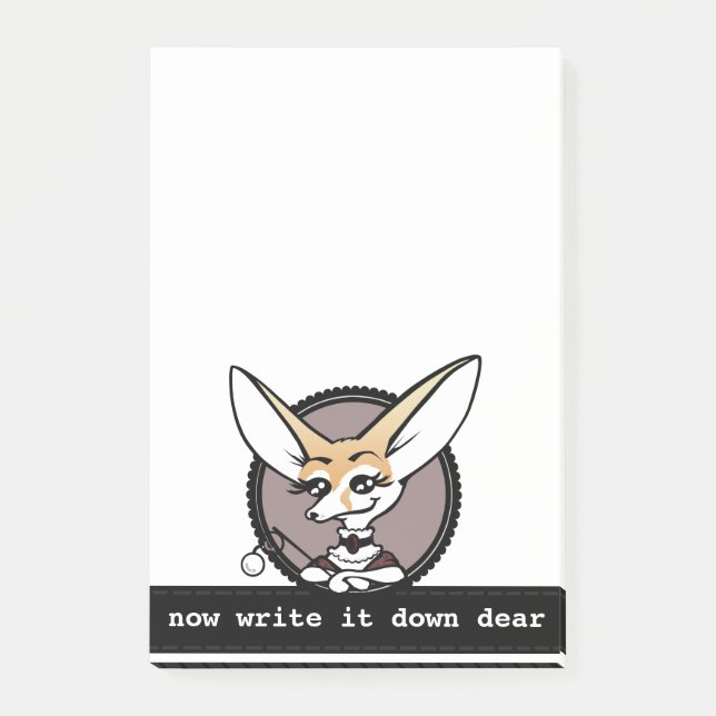 NOTAS POST-IT® CUTE ESTILO PERSONALIZADO FENNEC FOX POSTIT NOTEPA (Anverso)
