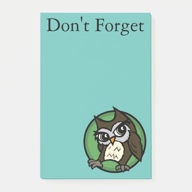 NOTAS POST-IT® CUTE ESTILO PERSONALIZADO OWL NOTEPAD POST-IT (Anverso)