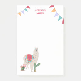 Notas Post-it® Cute Fiesta Llama & Cactus