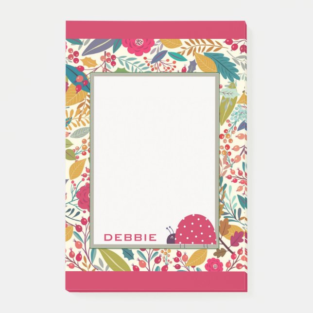 Notas Post-it® Cute Floral (Anverso)