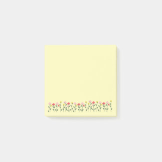 Notas Post-it® Cute Floral Pastel Amarillo Cottagecore Flores Pos