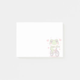 Notas Post-it® Cute Frog Riding Bicycle | Funny Frog Lover Gift