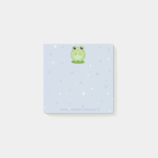 Notas Post-it® Cute frog sticky notes, back to school stationery
