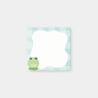 Notas Post-it® Cute frog Sticky notes, green post-it notes