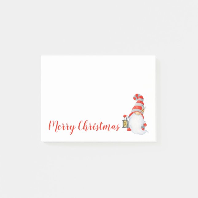 Notas Post-it® Cute Gnome Feliz Navidad (Anverso)