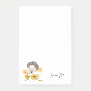 Notas Post-it® Cute Hedgehog Personalize Post-it® Notes