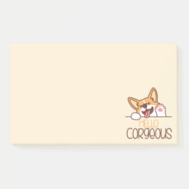 Notas Post-it® Cute Hello Corgi Dog