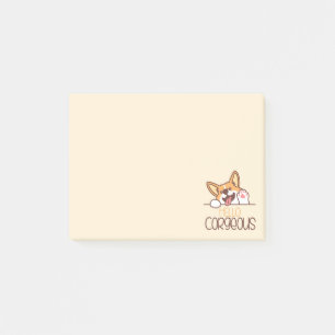 Notas Post-it® Cute Hello Corgi Dog